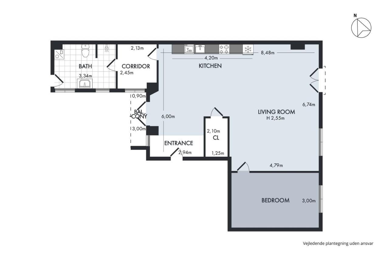 Sanders Monarch - Charming One-Bedroom Apartment With Two Balconies Koppenhága Kültér fotó
